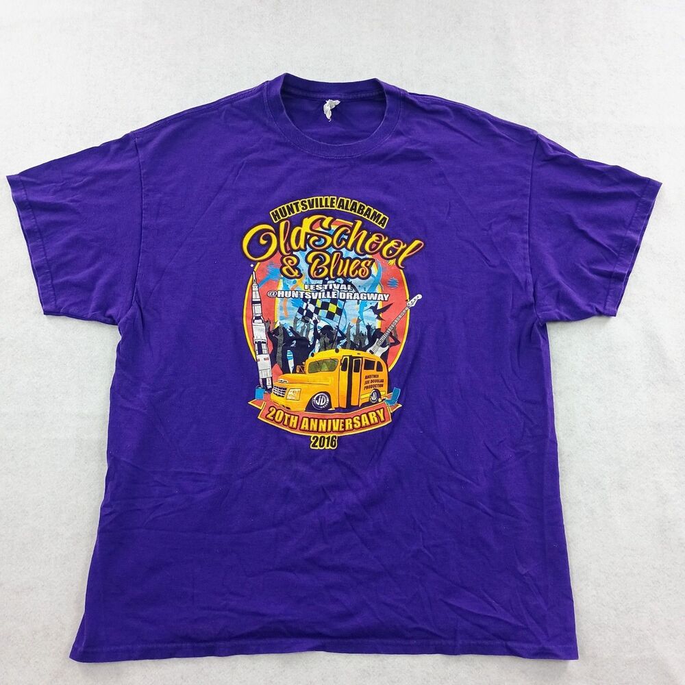 2016 Huntsville, Alabama AL Dragway 20th Anniversary Hot Rod Shirt XL Old School